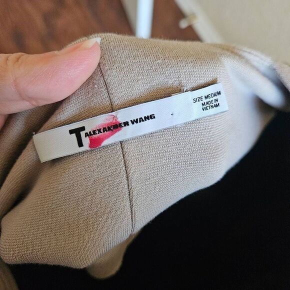 T by Alexander Wang Zip Front Ponte Square Neck Mini Dress - Picture 7 of 8